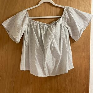 Express crop top with built in stretchy bra, size medium.